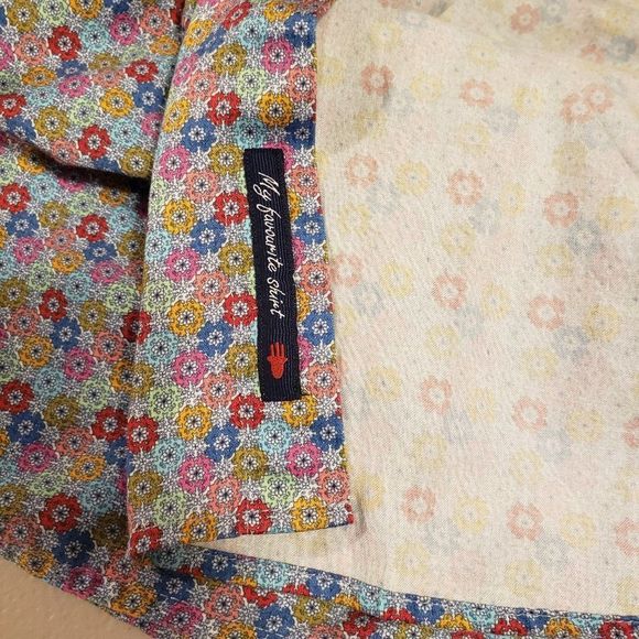 LUCHIANO Visconti Men's Floral Short Sleeve Button Shirt - Size XL - Picture 7 of 16